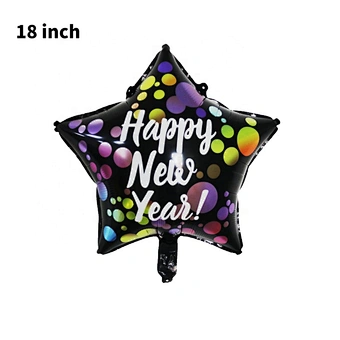 2022 new year Party Decoration Happy New Year balloon set Champagne Hat Banner New Year foil Balloon