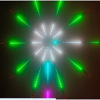 Music Control Fireworks Strip RGB 5V LED Light Home christmas Holiday Room Decor Lights Tape for KTV Gym Bar Wedding Part