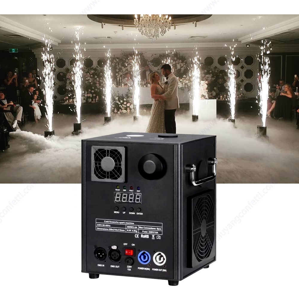 Large style Cold sparkler Machine Cold Spark Machine fountain Fire works for party Wedding Stage Wireless Remote Control flame