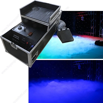 Water Based Dual Output Wedding Party Bubble Gun Dj Halloween Stage Lying Ice Dry Fogging 3000w Hazer Smoke Low Fog Machine