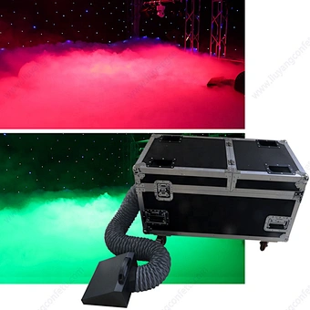 Water Based Dual Output Wedding Party Bubble Gun Dj Halloween Stage Lying Ice Dry Fogging 3000w Hazer Smoke Low Fog Machine