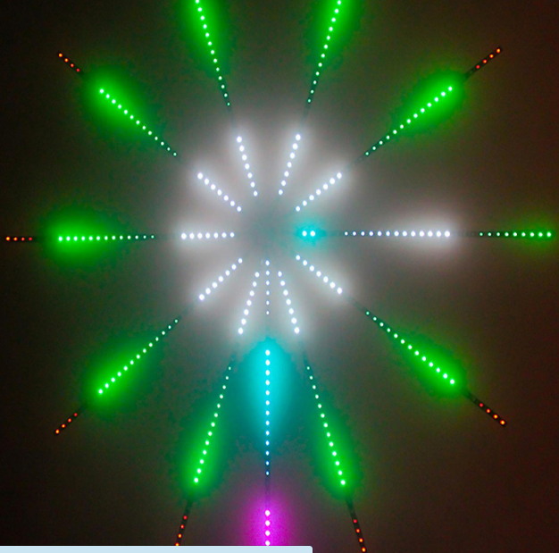 dreamcolor music voice sync smart waterproof rgbic rgb fireworks Firework led strip lights with remote for Bar Party Holiday