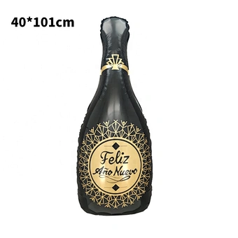 2022 new year Party Decoration Happy New Year balloon set Champagne Hat Banner New Year foil Balloon