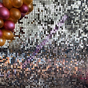 Shimmer Backdrop Wedding Decoration Outdoor Signs 9ft X Blush Pink Mold Sequined Decorative In Board Signage Sequin Wall Panel