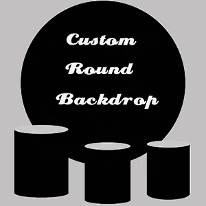 Circle Round Customize Baby Shower Birthday Cake Decoration Cover Banner Photo Studio Wall Stand Wedding Event Party Backdrop