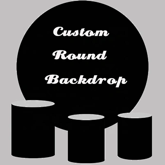 Circle Round Customize Baby Shower Birthday Cake Decoration Cover Banner Photo Studio Wall Stand Wedding Event Party Backdrop