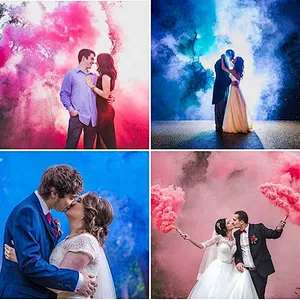 Pull Wire Ring Photograph Celebration Fireworks Flare Tube Color Smoke Grenades For Sale wedding gender reveal baby shower
