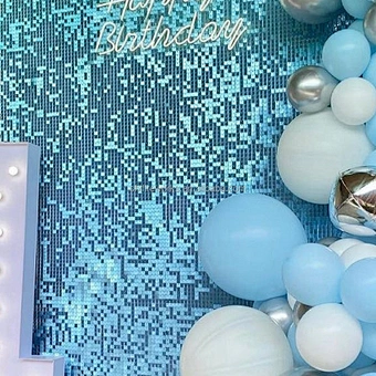 3d Photo Booth Birthday Stage Baby Shower Sparkling Event Decoration Prop Iridescent  Wedding Backdrop Shimmer Sequin Wall Panel