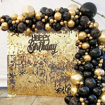 Birthday Sequin Backdrop Panels Gold 2022 Hot Sale 3d Event Wedding Decorative Decoration Shimmer Wall