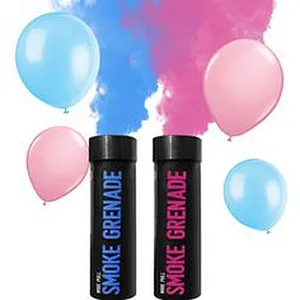 China Blue Pink color SMOKE TUBE Daytime Colour Day Flare Pyro Fountain for baby shower Party Supplies Decoration Oh Boy or girl