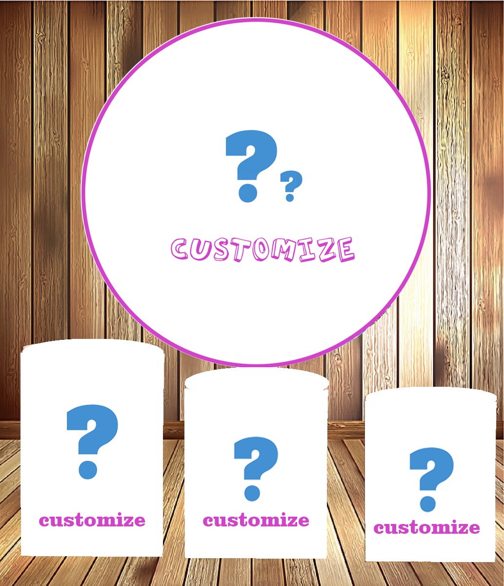 Circle Round Customize Baby Shower Birthday Cake Decoration Cover Banner Photo Studio Wall Stand Wedding Event Party Backdrop