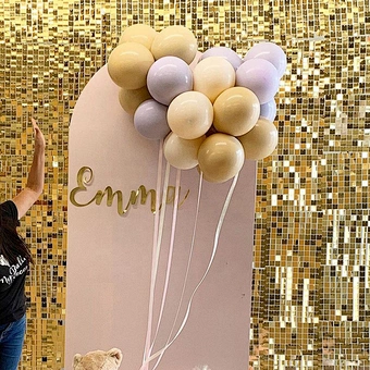 Light Gold Stage Party Event Mirror Effect Indoor Outdoor Birthday Wedding Decoration Sequin Panel Wall Shimmer Backdrop