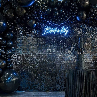 12pcs Air Active Sequin Panel Gold Shimmer Wall Backdrop For Wedding Birth Party