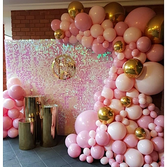 Glitter Shimmer Decorative Air Decoration Gold Pink Rose Active Stunning Iridescent Mirror Backdrop 3d Wall Panel Sequin