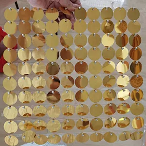 30x30CM Wind Panel Sequins Shimmer Background Wall Glittering Gold Wall Decoration Suitable for Home Decoration Birthday Party