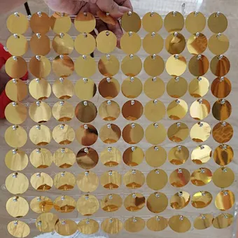 30x30CM Wind Panel Sequins Shimmer Background Wall Glittering Gold Wall Decoration Suitable for Home Decoration Birthday Party
