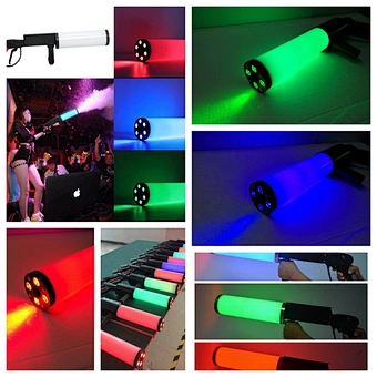 Night Club Stage Concert Supplies Hand Hold Portable Cryo Smoke Fog Cannon Column Hose Magic Fx Co2 Jet Machine Led Co2 Dj Gun