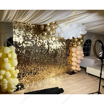2022 New Arrival luxury Wedding event Backdrop Decorations Shiny Sign stage Background Walls Shimmer Sequin Wall Panel for Party
