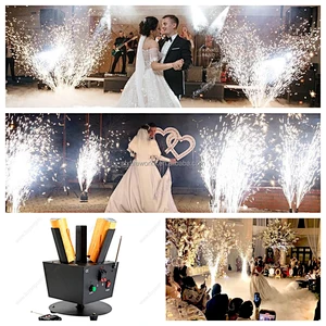 Professional 6 channel remote control rotating cold fountain fireworks firing system