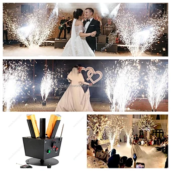 Professional 6 channel remote control rotating cold fountain fireworks firing system