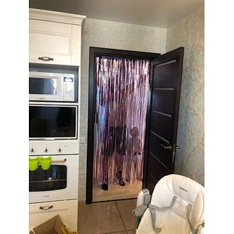 Party Backdrop laser Glitter champagne rose gold Tinsel Fringe Foil Curtain Birthday Wedding Decoration Adult Anniversary Decor