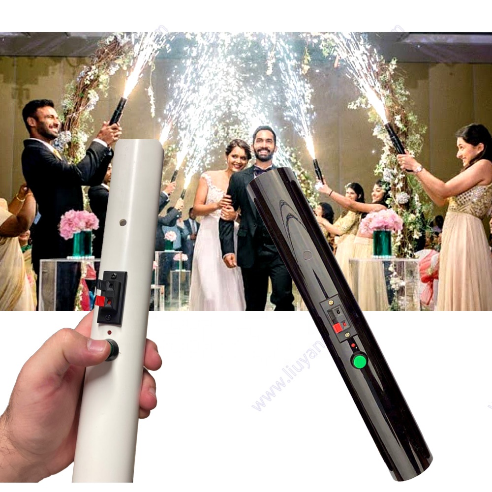 China Cartridge Factory Machine Cold Fire Wedding Couple Entry Mariage Bride Party Stage Handheld Mini Fountain Fireworks