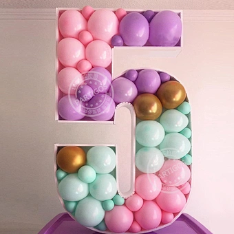 Colour White Stand Frame 73cm Blank Giant Filling Box Mosaic Kid Adult Event Birthday Anniversary Party Decor Number Balloon
