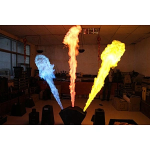Stage Dj color Fire thrower Machine Dmx Spray Colorful Control 3 Heads Fan Shape Flame Projector