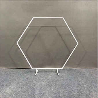 2022 Party wedding decoration backdrop baby shower metal grid mesh backdrop flower balloon stand circle arch