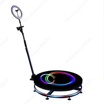 Spin 360 Degree Photo Booth Intelligent Remote Control RGB Light Slow Motion Rotating 360 Photo Booth Photobooth 360 Video Booth