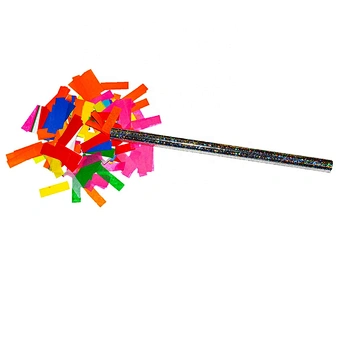 Biodegradable mix color Tissue Confetti Wands Confetti Flick Stick confetti stick for wedding stage concept party festival shows
