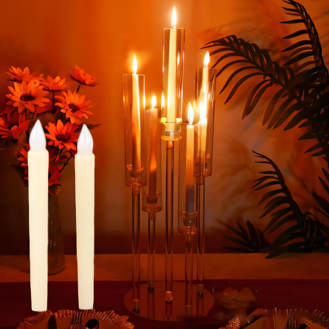 Wholesale AA Battery Powered Flameless Electronic Led Candles for Acrylic Candelabra Centerpiece Wedding Candlesticks