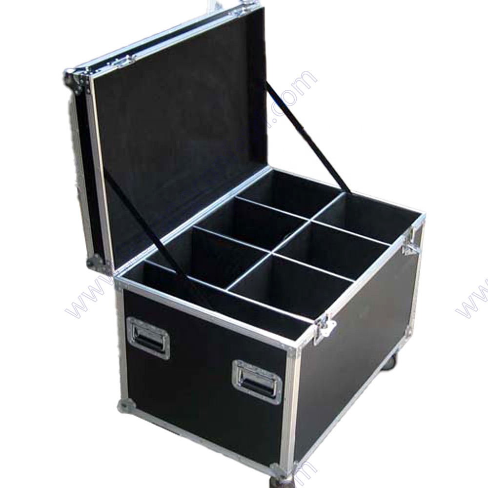 Large Air Shipping Carrying Travel Tool Aluminum Case Euro Style Road Trunk Cable Trunk Flight Case For Stage Equipment