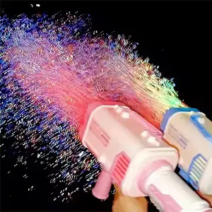 Competitive price 69 Hole Soap Blower LED Light Toy Bubble Gun for Children Gift Bubble Gun Machine