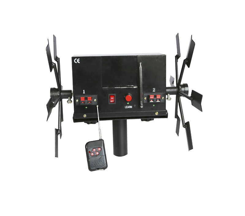 Most popular in 2020 Remote Control Double Electric Windmill spark machine with 12 V rechargeable battery