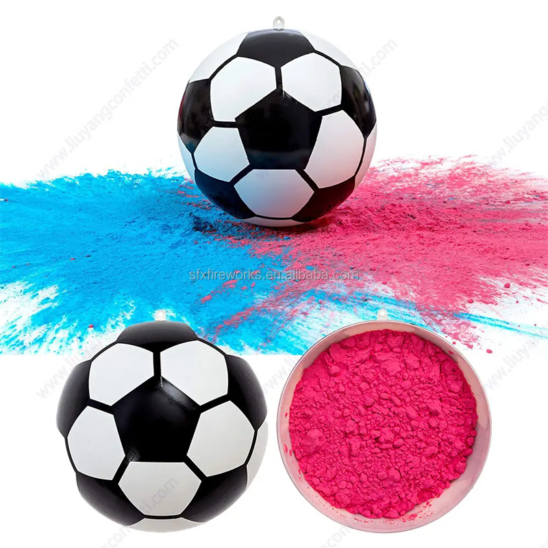 Wholesale Baby gender reveal exploding golf ball soccer base football Pink and Blue Set for boy or girl gender reveal Party