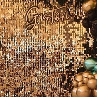 Party Air Active Decor Decorative Wind Activate Sparkly Disco Decoration Panel 3d Wedding Backdrop Rose Gold Shimmer Sequin Wall
