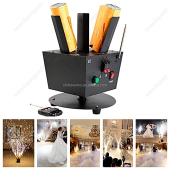 Professional 6 channel remote control rotating cold fountain fireworks firing system