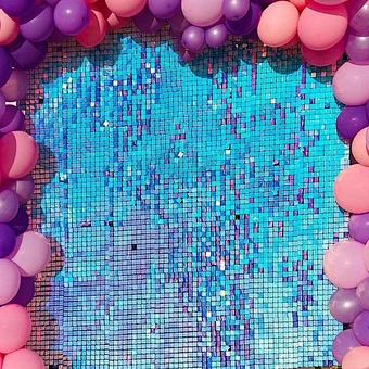 Gold Silver Black Blue 4d Purple Decoration Wedding Iridescent Pink Glitter Celebrate 3d Red Panel Backdrop Sequin Shimmer Wall