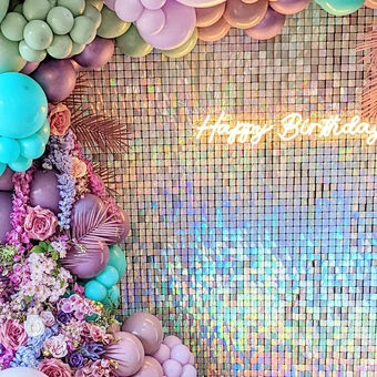 sequin wall backdrop for birthday party decoration multi color shimmer wall panel