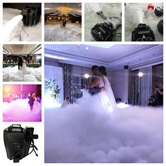 Stage Professional Equipment Light New Fog High Capacity 3500W Dry Ice Machine with Low Smoke for Performance Wedding Event DJ
