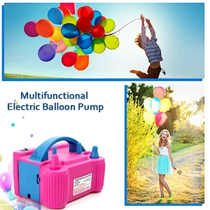 Portable Dual Nozzle Rose Red 110v 600w Blower Pump Air 220v Two Fast Inflatable Tool Electric Balloon Inflator For Decoration