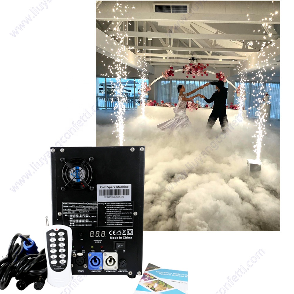 750w Mini Powder Stage 650w Wireless Titanium Remote Dmx Control Spark Fireworks Birthday Wedding Cold Sparkler Machine