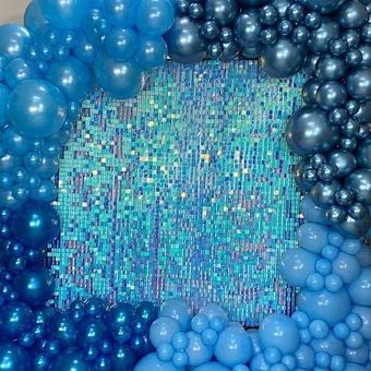 Stunning Sparking Iridescent Mirror Pvc Panel Wholesale Shimmer Sequin Wall Birthday Supplies Wedding Decoration Stage Backdrop