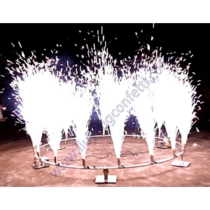 Hot sale remote control 360 degree spinning pyro indoor cold fireworks firing systems for wedding decoration