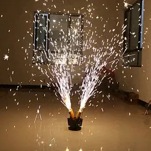 Remote control rotating indoor pyrotechnic stage fountain machine fireworks firing system cold pyro machine for wedding decor