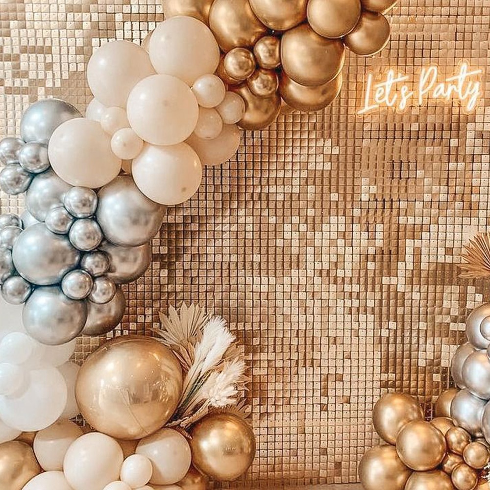 Air Active Wedding Event Theme Party Decoration Tile Photography Background Prop Backdrop Sign Glitter Sequin Shimmer Wall Panel
