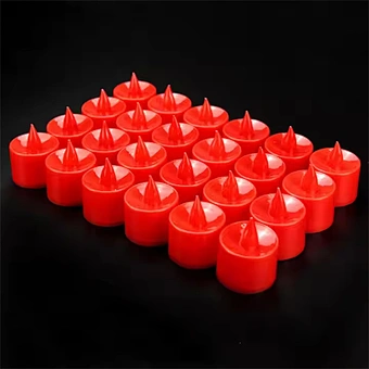 Valentine's Day Heart Shape LED Tealight Candles Romantic Love LED Simulation Candles With Battery