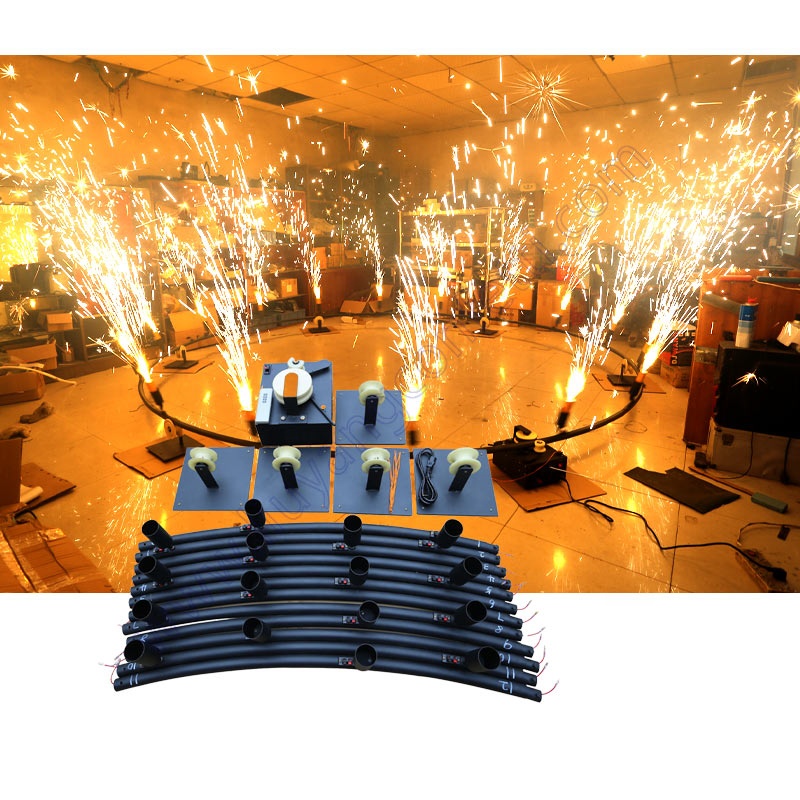 Firework Machine Spark Fountain Cold Pyrotechnic Effect Wedding Event Show Sparkler Firecracker 360 Firing System Indoor Remote