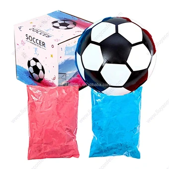 Baby Boy Girl Gender Reveal Soccer Ball Powder Gender Reveal Football Blue and Pink Powder Baby Shower Party Supplies
